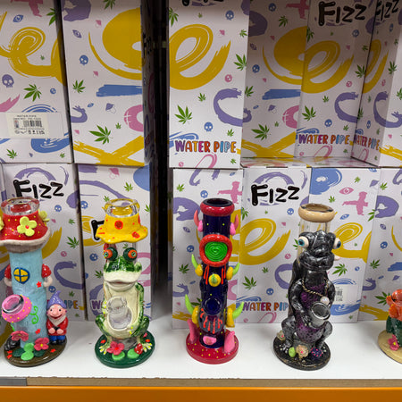 Glow in the Dark Glass Bong Black Frog – 33cm