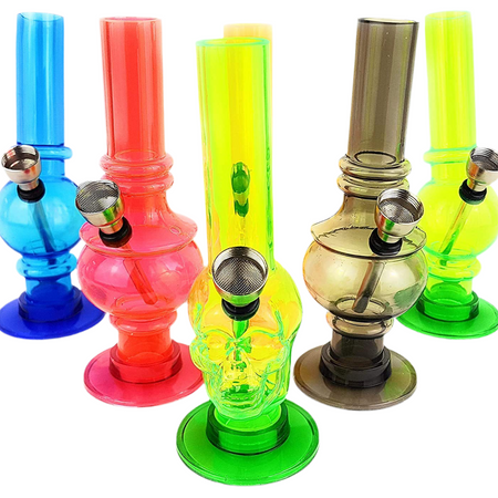 Acrylic Bong Waterpipe Mini Assorted x 12