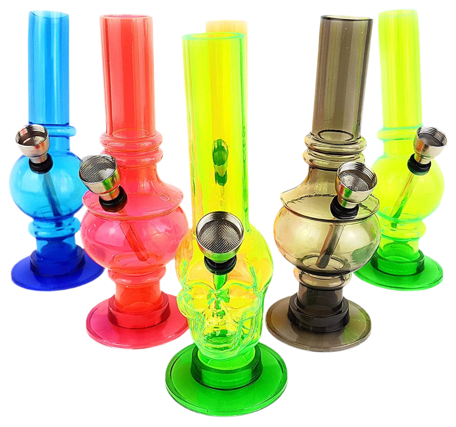 Acrylic Bong Waterpipe Mini Assorted x 12