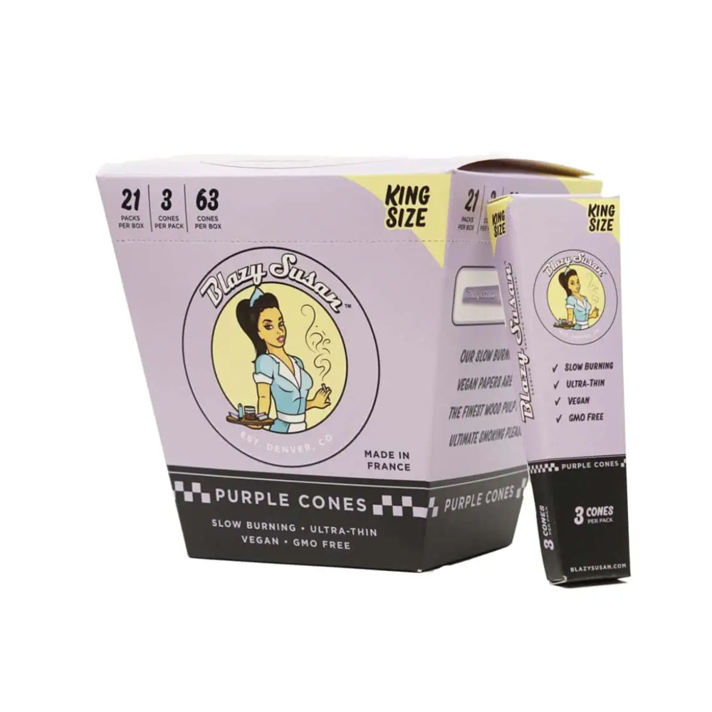Blazy Susan Purple Kingsize Cones 3 pack x 21