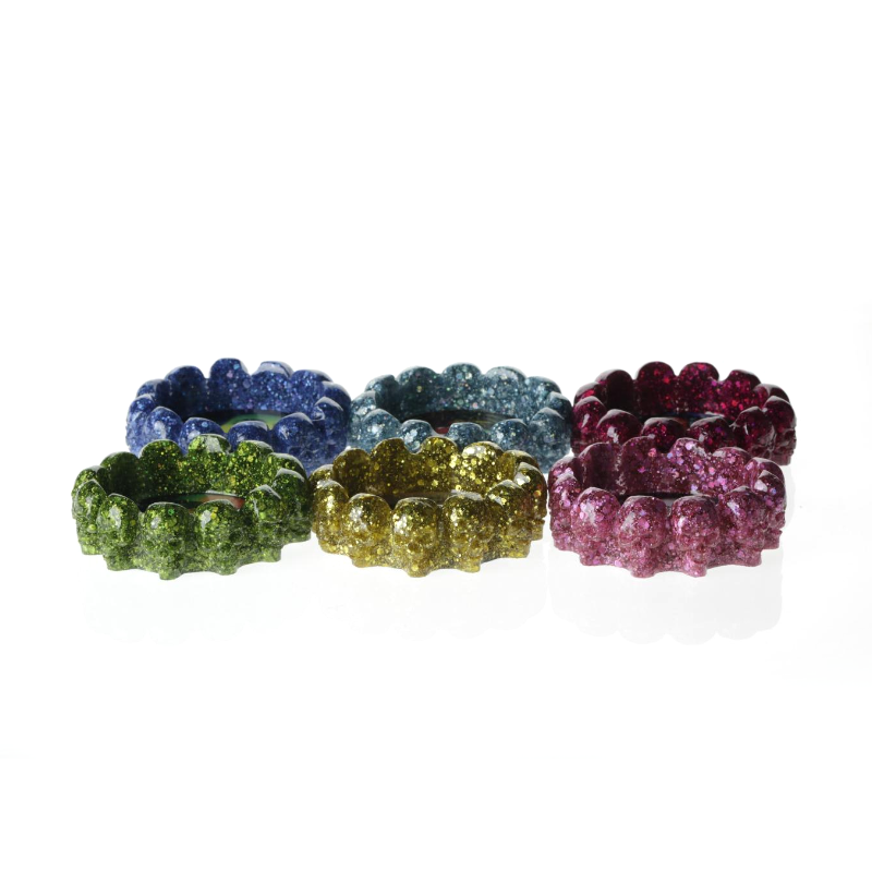 POLY STONE ASHTRAYS - BOB MARLEY MIXED COLORS 6PCS in Display box SS-1313