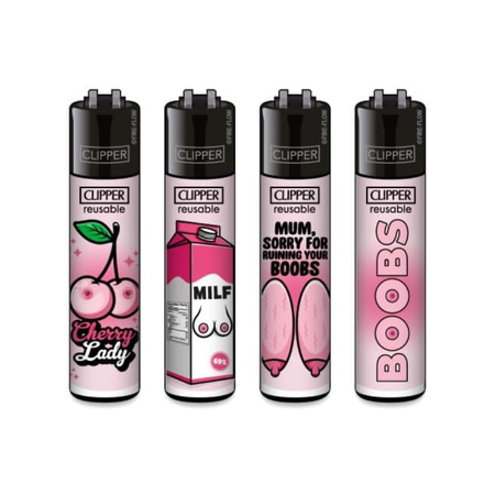 Exclusive Clipper Classics Boobs Lighter 48 pack