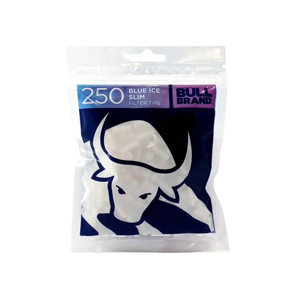 Bull Brand Blue Ice Filter Slim Tips Bags 250s x 20