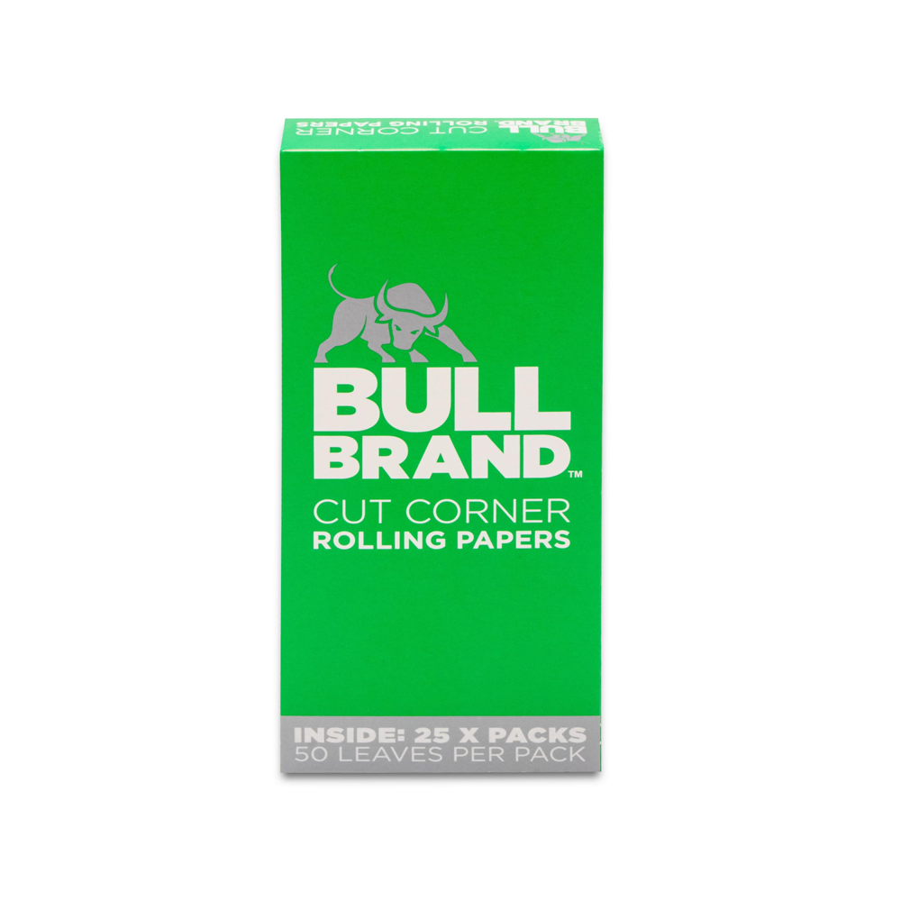 Bull Brand Green Cut Corner Rolling Papers 25 Pack x 1