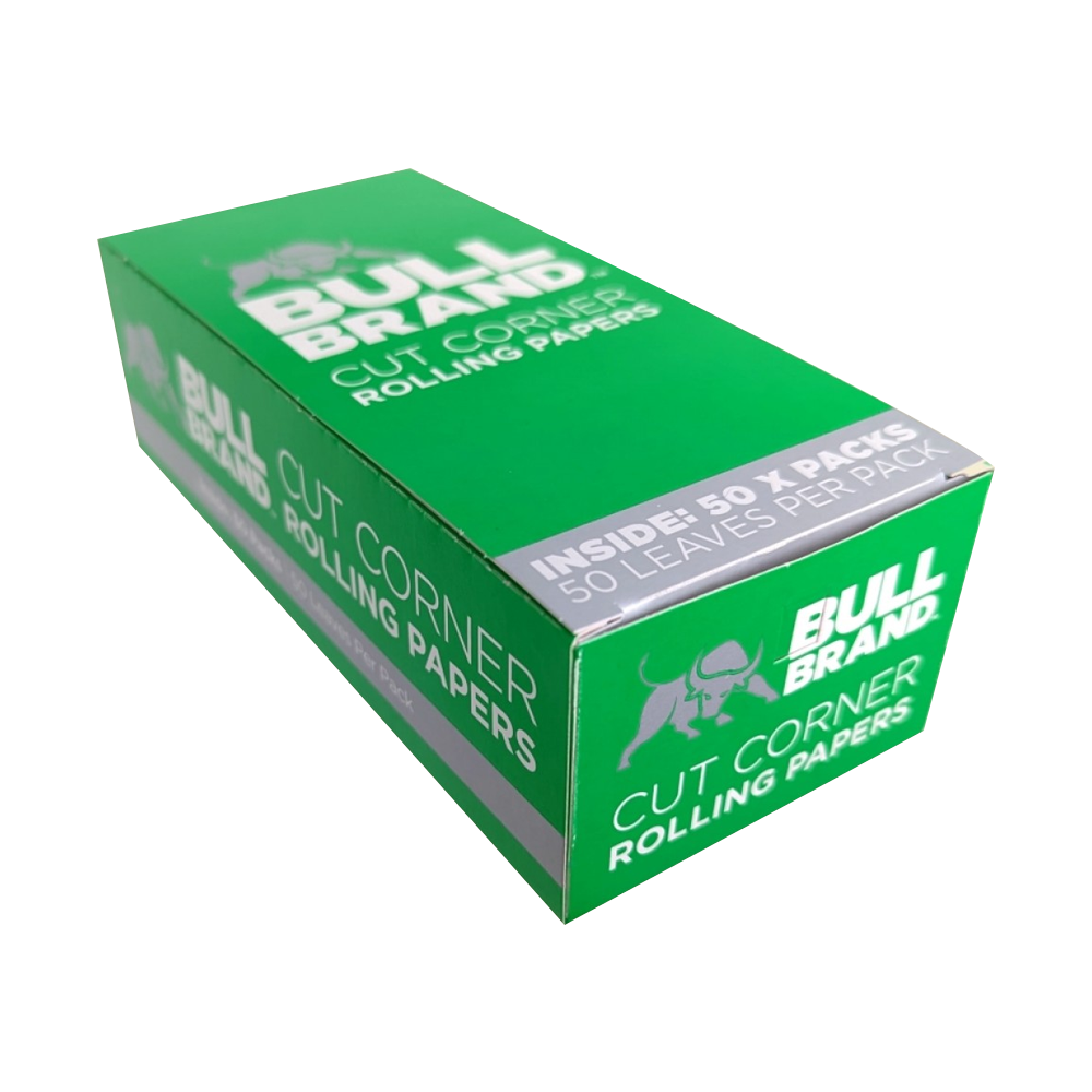 Bull Brand Green Cut Corner Rolling Papers 50 Pack x 1