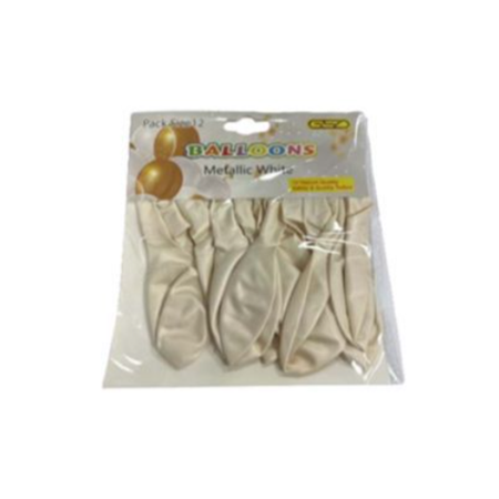 GSD-High-Quality-Helium-Balloons-White12"-Mettalic-x-12-Pack