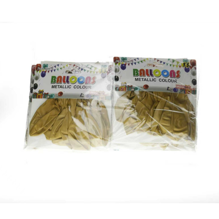 Balloons Metallic Gold 12pack x 12 Bags