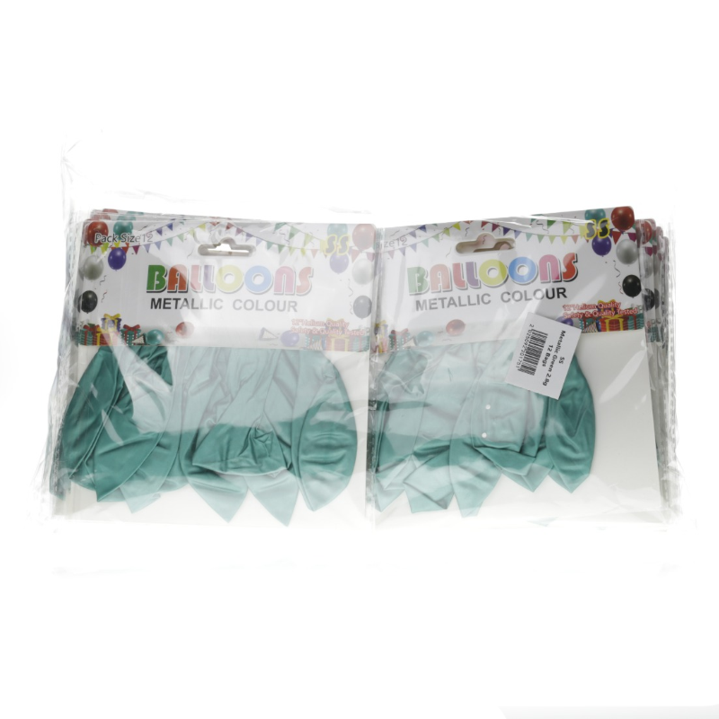 Balloons Metallic Green 12 pack x 12 Bags