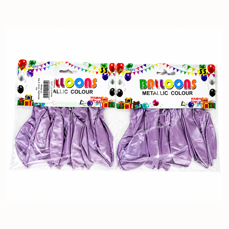 Balloons Metallic Pink 12 pack x 12 Bags