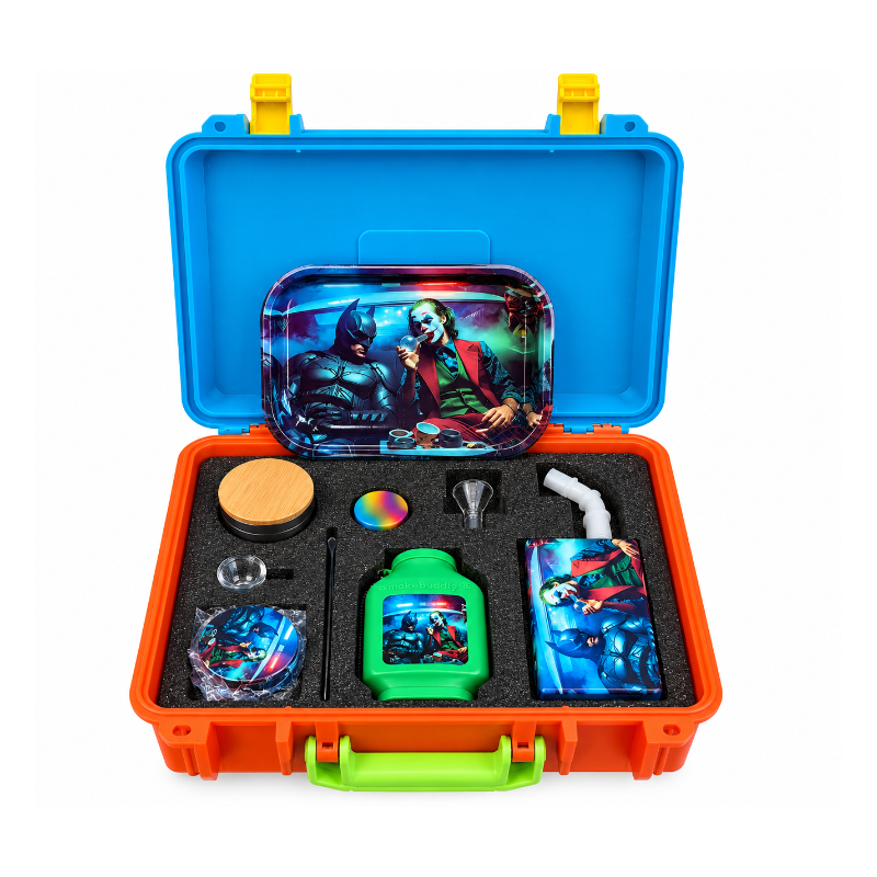 Premium Portable Smoke Kit Gift Set – Batman and Joker-themed Complete Travel Kit with Carrying Case & Accessories