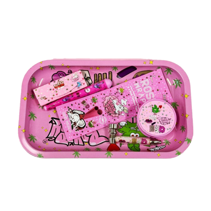 Baked bunny Pink Medium Tray Smoking Set SM-3331