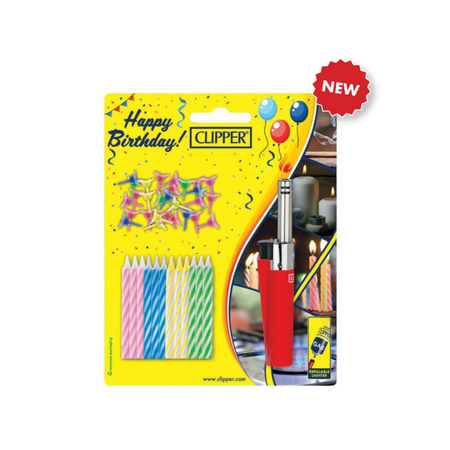 Clipper Birthday Set – Candles & Refillable Lighter x 1