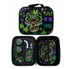 Zipper Set Smoking Black Cobra with Ashtray, Grinder, Tray, Bong and Containers Gift Set SS-0010