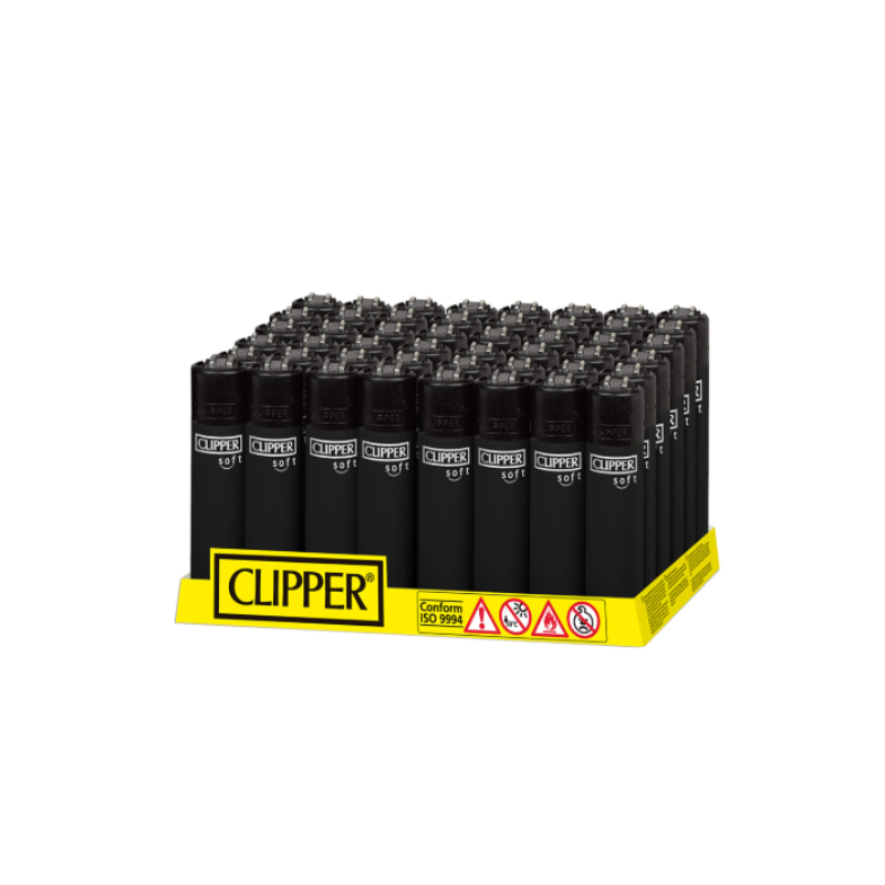 Clipper Classic Large Lighter Soft Black  X 48 lighters