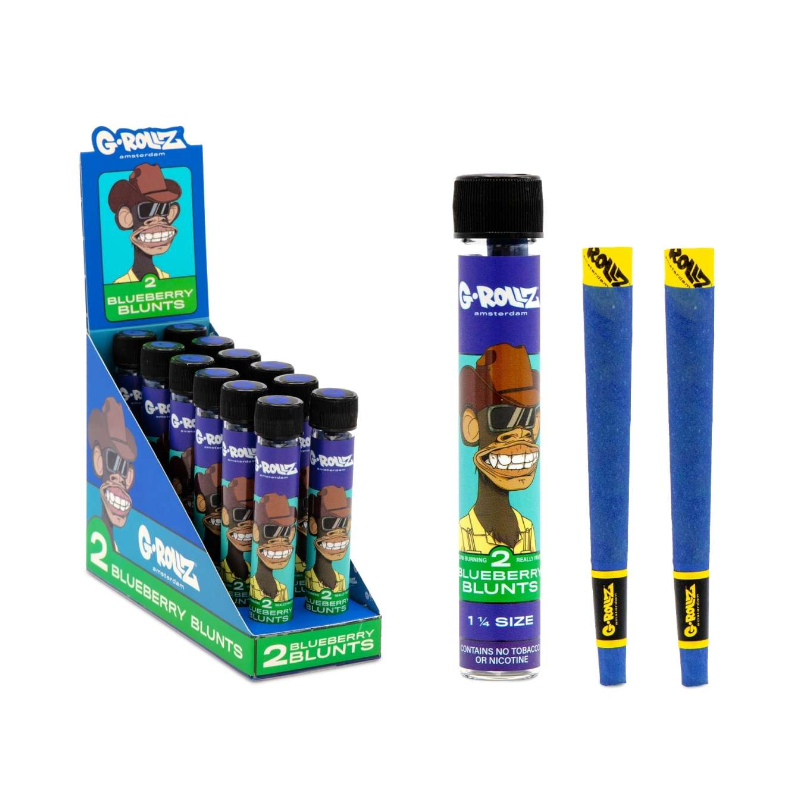G-Rollz | Blue Ape Cones - 1¼ Size 2x Pre-rolled Cones (12 Pack Display, 24 Cones)
