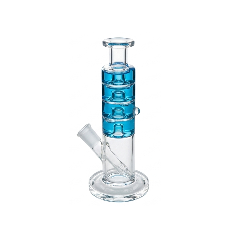 Exclusive Freezable Glycerin Coil Glass Blue Water Pipe bong 6 inch SS-4611