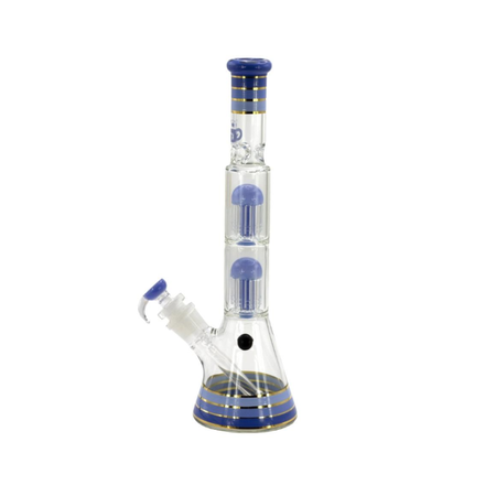 Grace Glass | Golden Line Blue Beaker Bong H:46cm