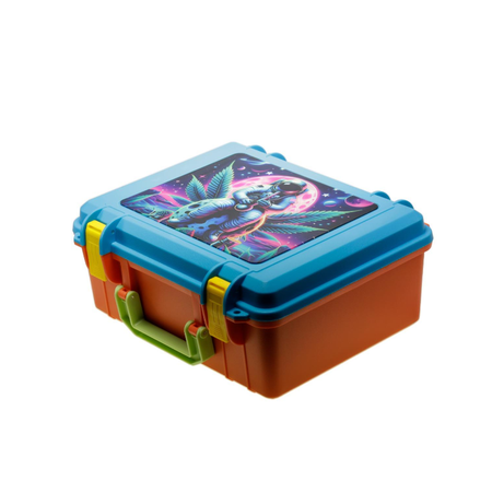 Blue Briefcase Set - Cones, Container, Trays Ashtray and Accessories Gift Set - Assorted Designs