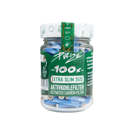 PURIZE® Glass I XTRA Slim Size 100 Jar Blue 6mm