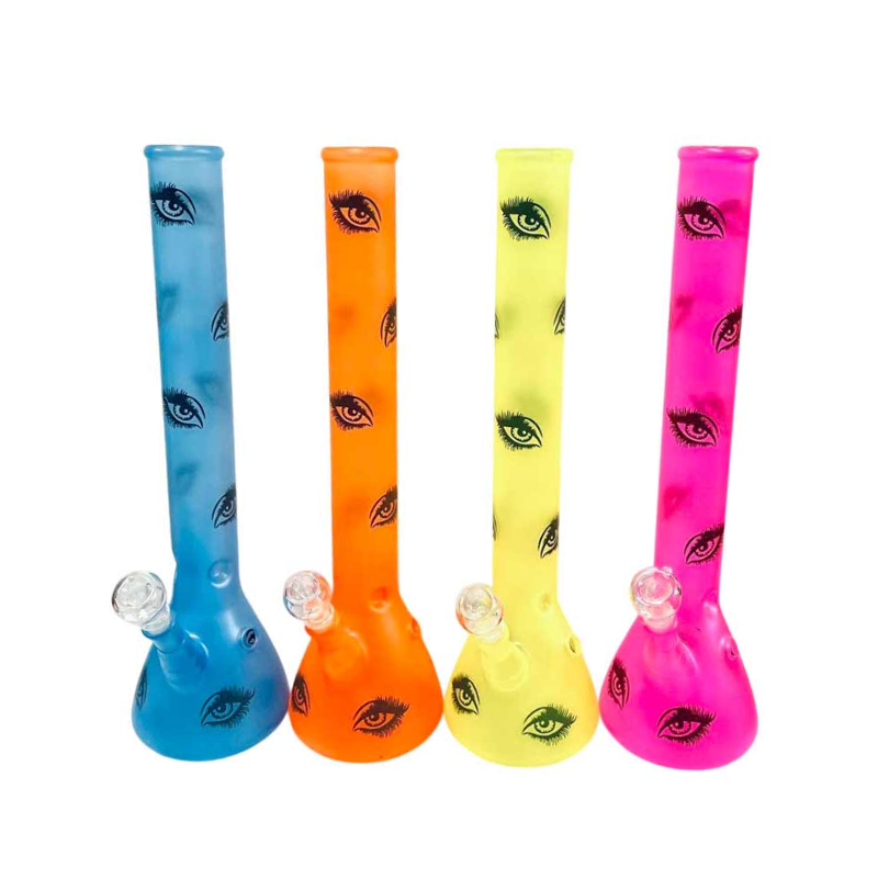 D&K 58' Frost Colour Glass Bong With Eye Print SM-2650