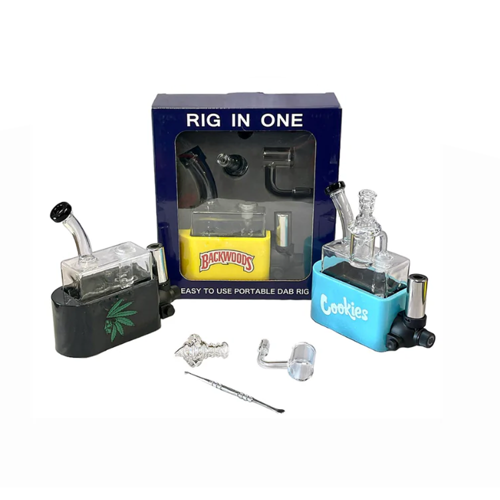 Bong Rig in One Portable DAB Set - Assorted Colour/Design