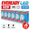 Eveready 60W Replacement LED GLS Bulbs Pack 6
