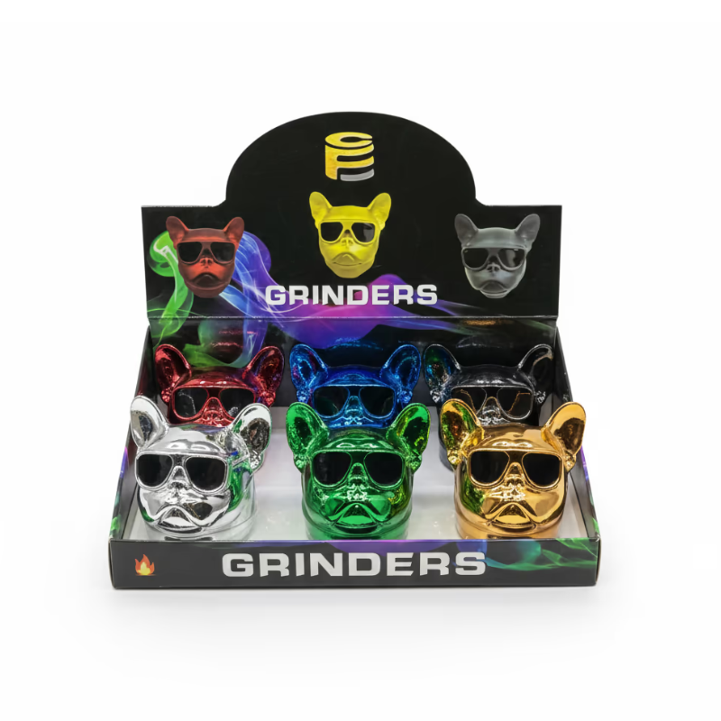 SINGLE Bulldog Grinder Assorted Colours x 1