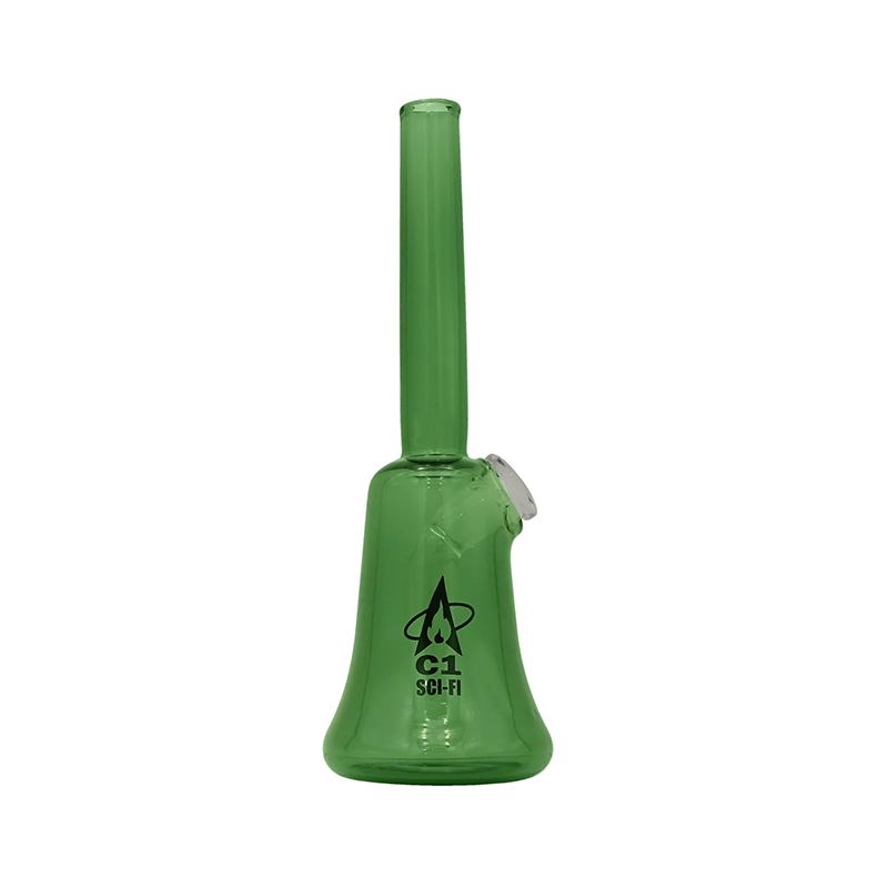 C1 Sci-Fi Green Glass Bong – Premium Glass Water Pipe