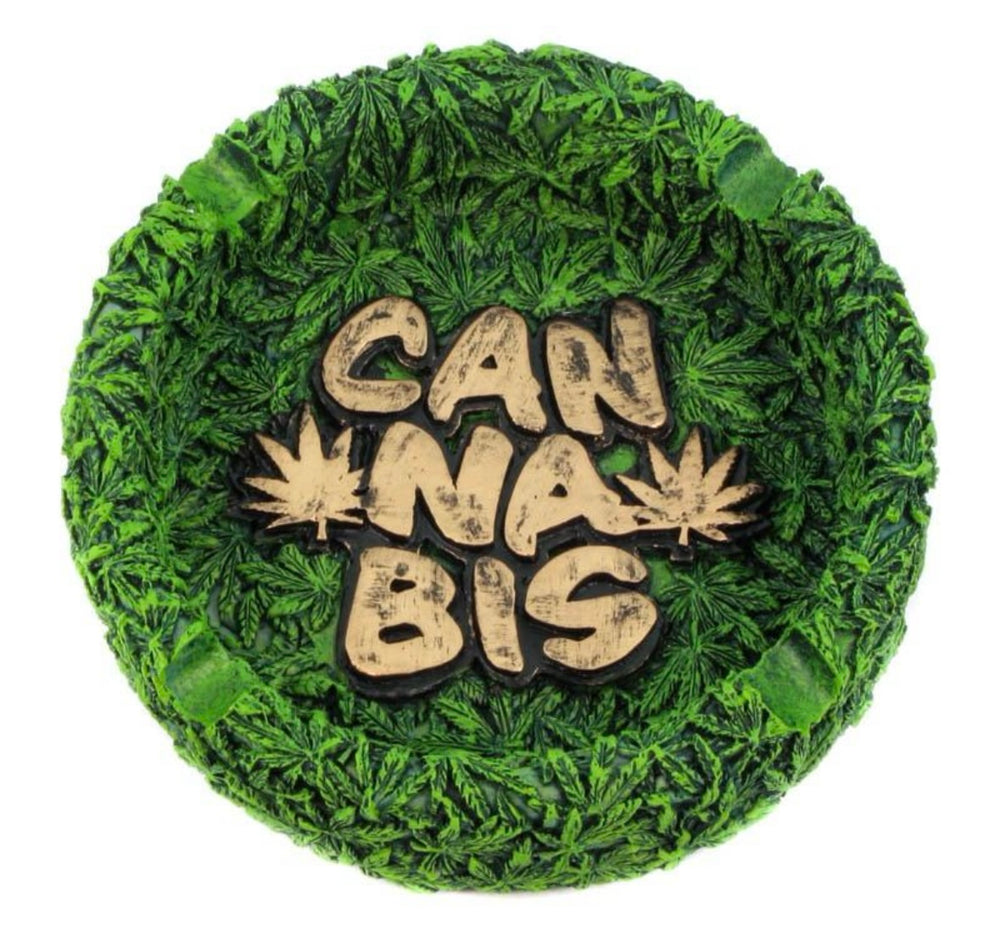 AMSTERDAM Resin Round Green Ashtray x 1
