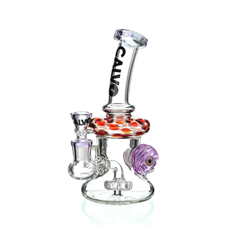 Calvo Bong Dual Eye Rig 18cm Purple CG-68PU