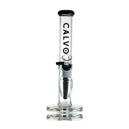 Calvo Glass Bong Straight Tube Lite 25cm Black CG23272-BK