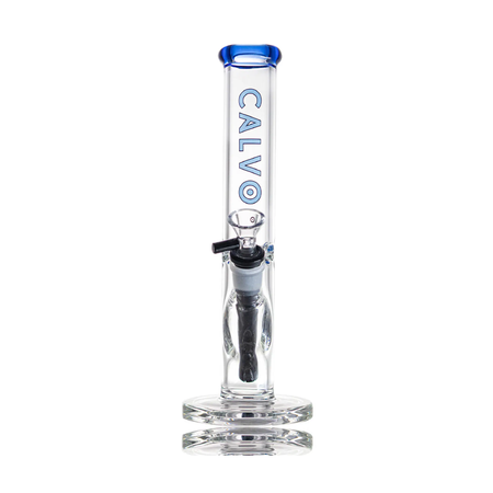 Calvo Glass Bong Straight Tube Lite 25cm Blue CG23272-B