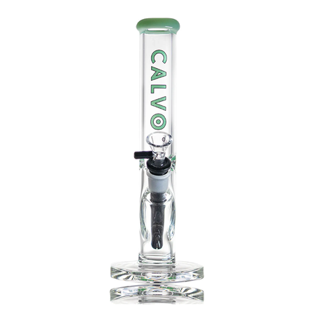 Calvo Glass Bong Straight Tube Lite 25cm Green CG23272-G