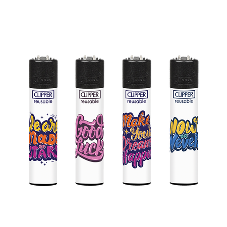 New Clipper Classic Large Lighter MOTIVATIONAL SENTENCES 1 X 48 lighters CL3A0010UKH