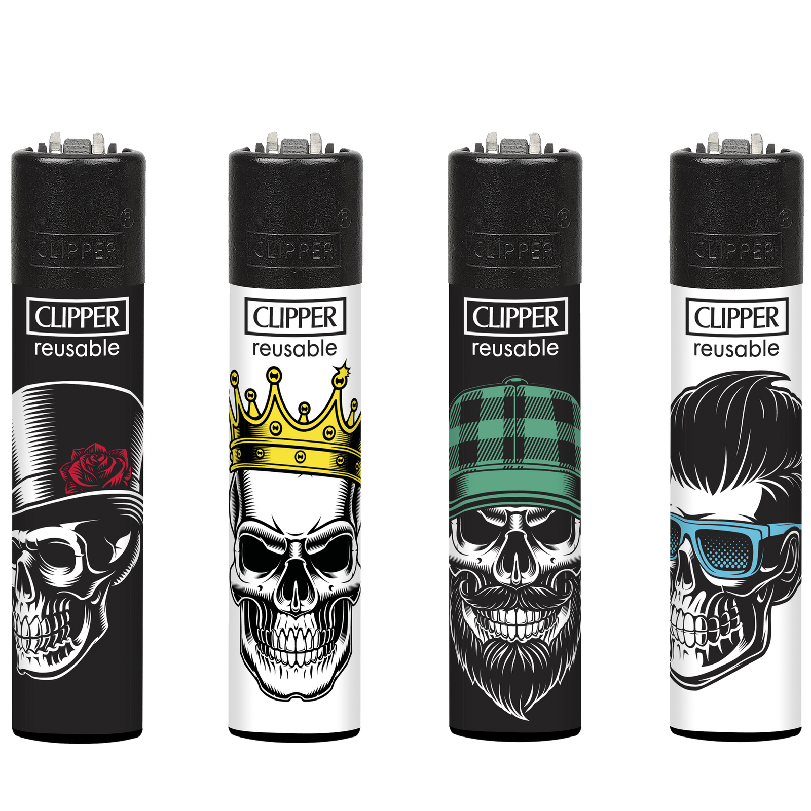 Clipper Lighter SKULL HEADS 1 CL3A1052UKH X 48 lighters