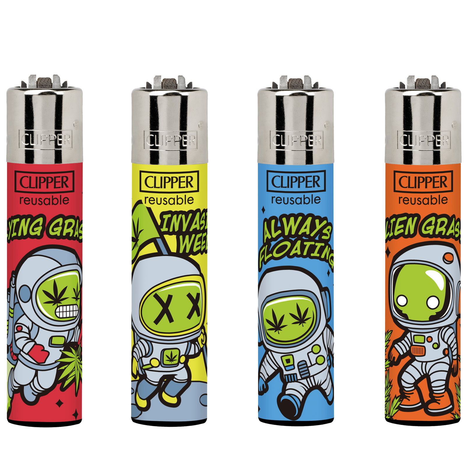 Clipper Classic Large Lighter Astro Weed 2 LB 1 X 48 lighters CL3A1272UKH