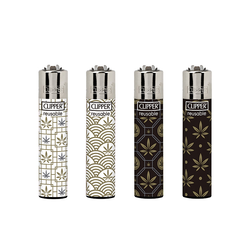 Clipper Classic Large Lighter LEAF TILE X 48 lighters CL3A132UKH