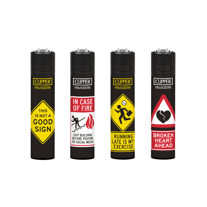 Clipper Lighter Funny Signs CL3A1821BCH X 48 lighters