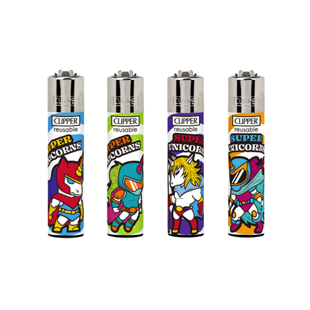 Clipper Lighter Super Unicorns CL3A1825BCH X 48 lighters