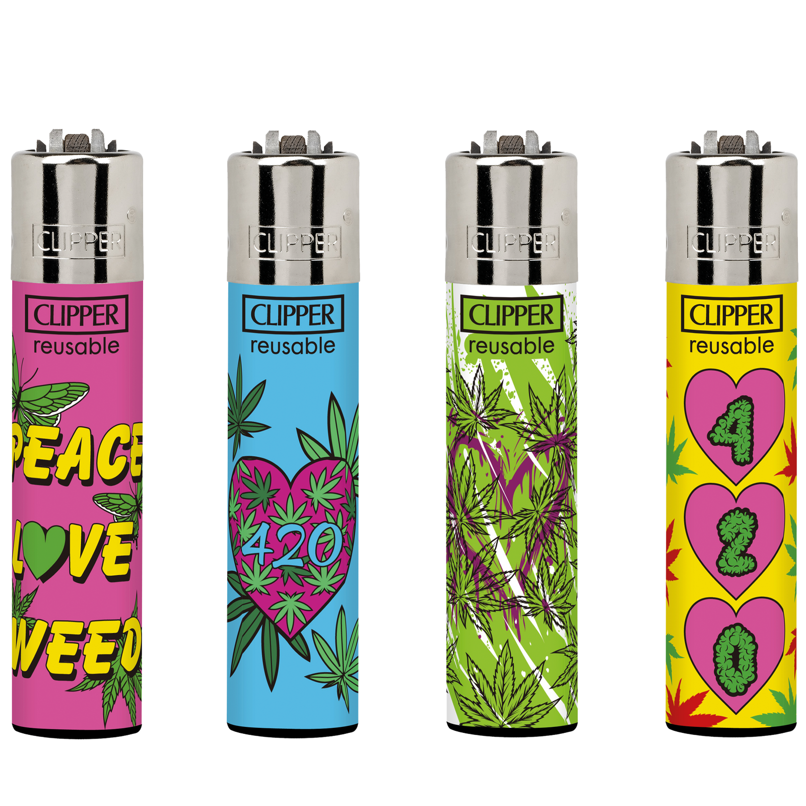 Clipper Lighter WEED LOVE CL3A1839UKH X 48 lighters