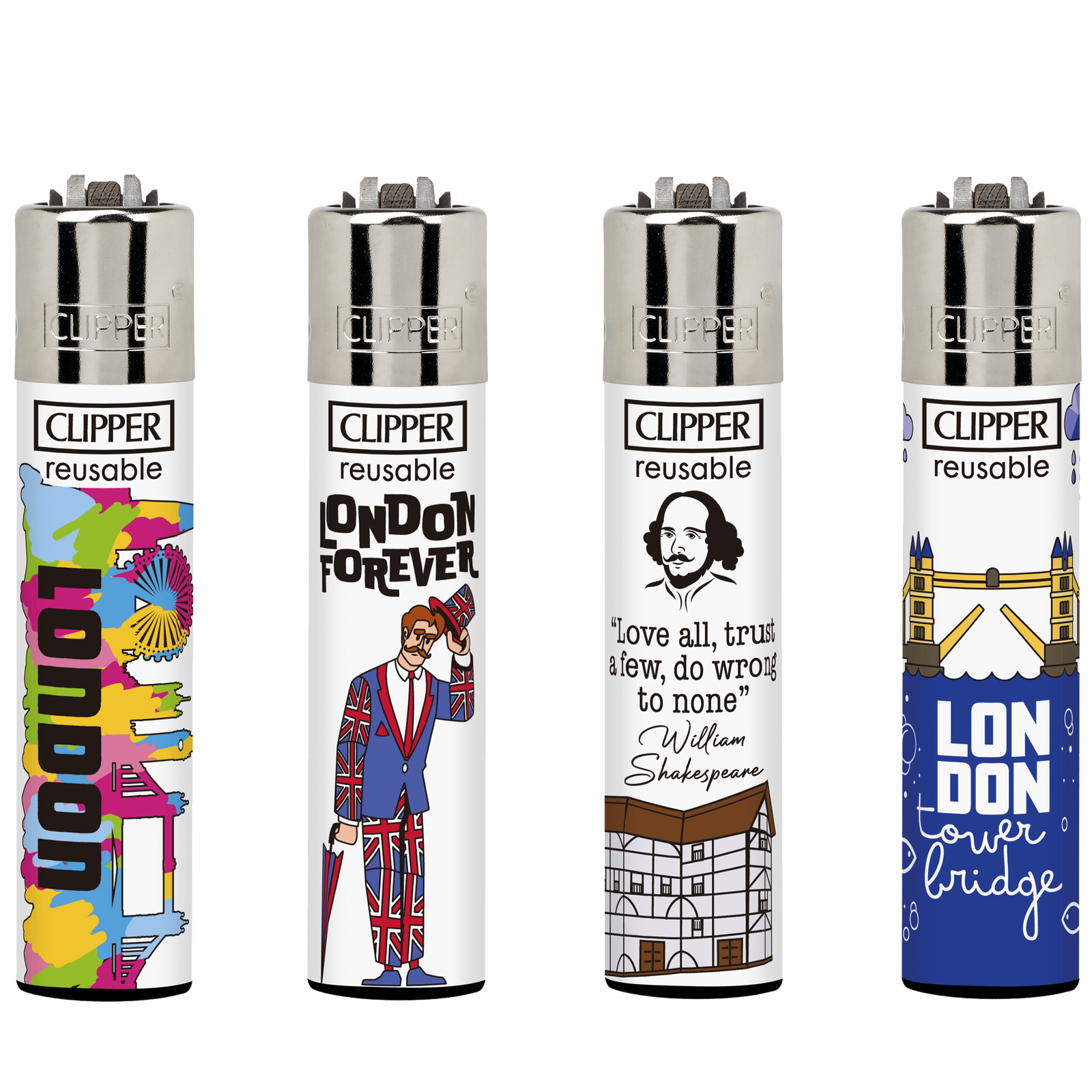 Clipper Lighter LONDON 36 CL3A1840UKH X 48 lighters