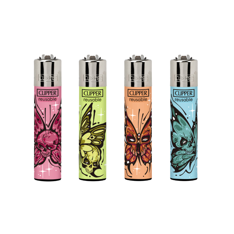 Clipper Lighter Butterflies CL3A1871BCH X 48 lighters