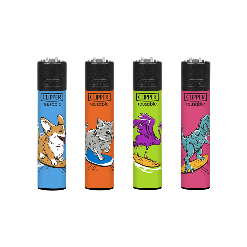 Clipper Lighter Fat Animals CL3A1873BCH X 48 lighters