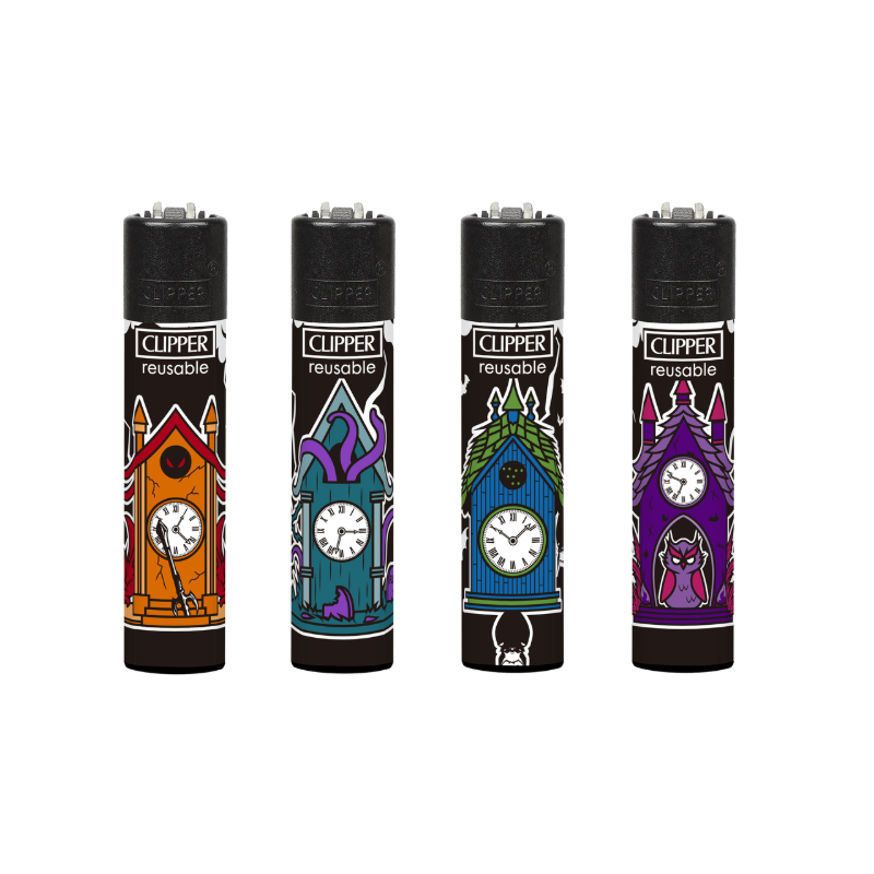 Clipper Lighter Clock and Building CL3A1875BCH X 48 lighters