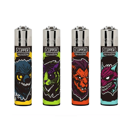New Clipper Classic Large Lighter ANIMALS ZOMBIES X 48 lighters CL3A1876UKH