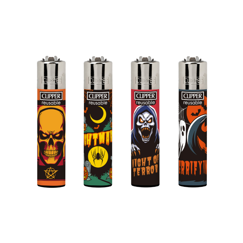 Clipper Lighter Scary Night CL3A1878BCH X 48 lighters