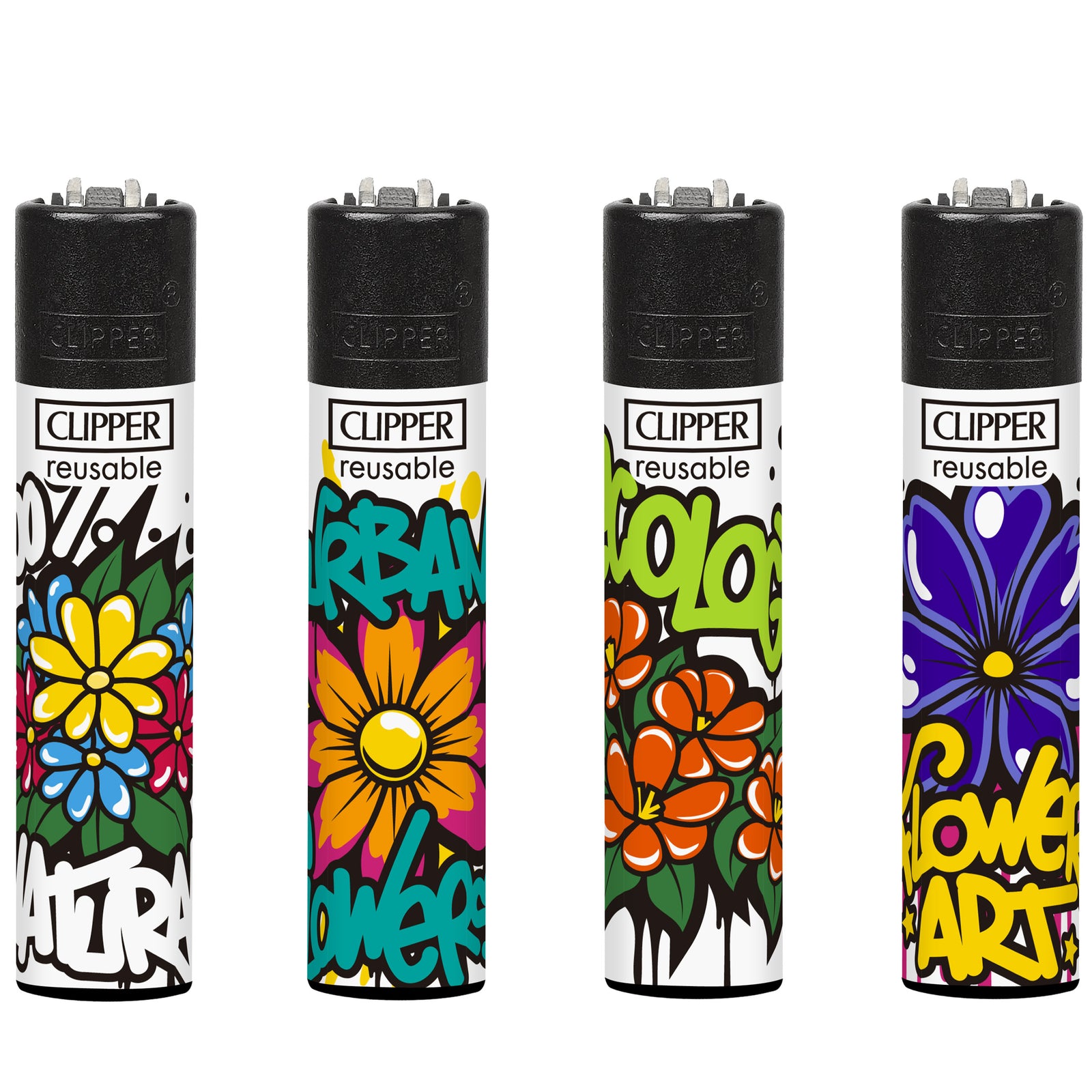 Clipper Classic Large Lighter URBAN FLOWERS X 48 lighters