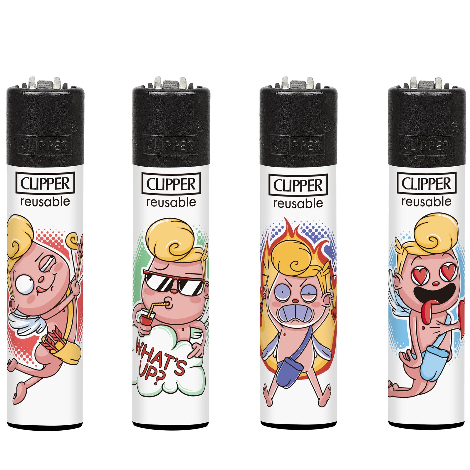 Clipper Classic Large Lighter FUNNY CUPID 1 X 48 lighters CL3A1913UAH