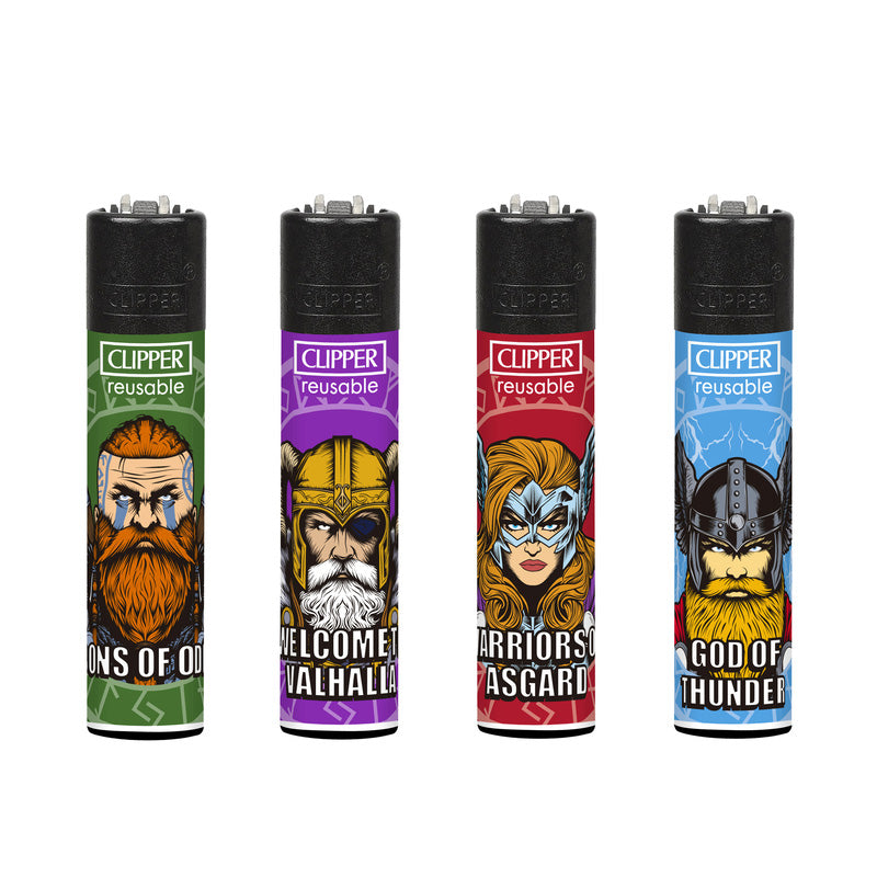 Clipper Classic Large Lighter Kings of Valhalla BW 1 X 48 lighters