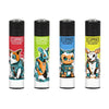 Clipper Classic Large Lighter Animals Robots A BW 1 X 48 lighters